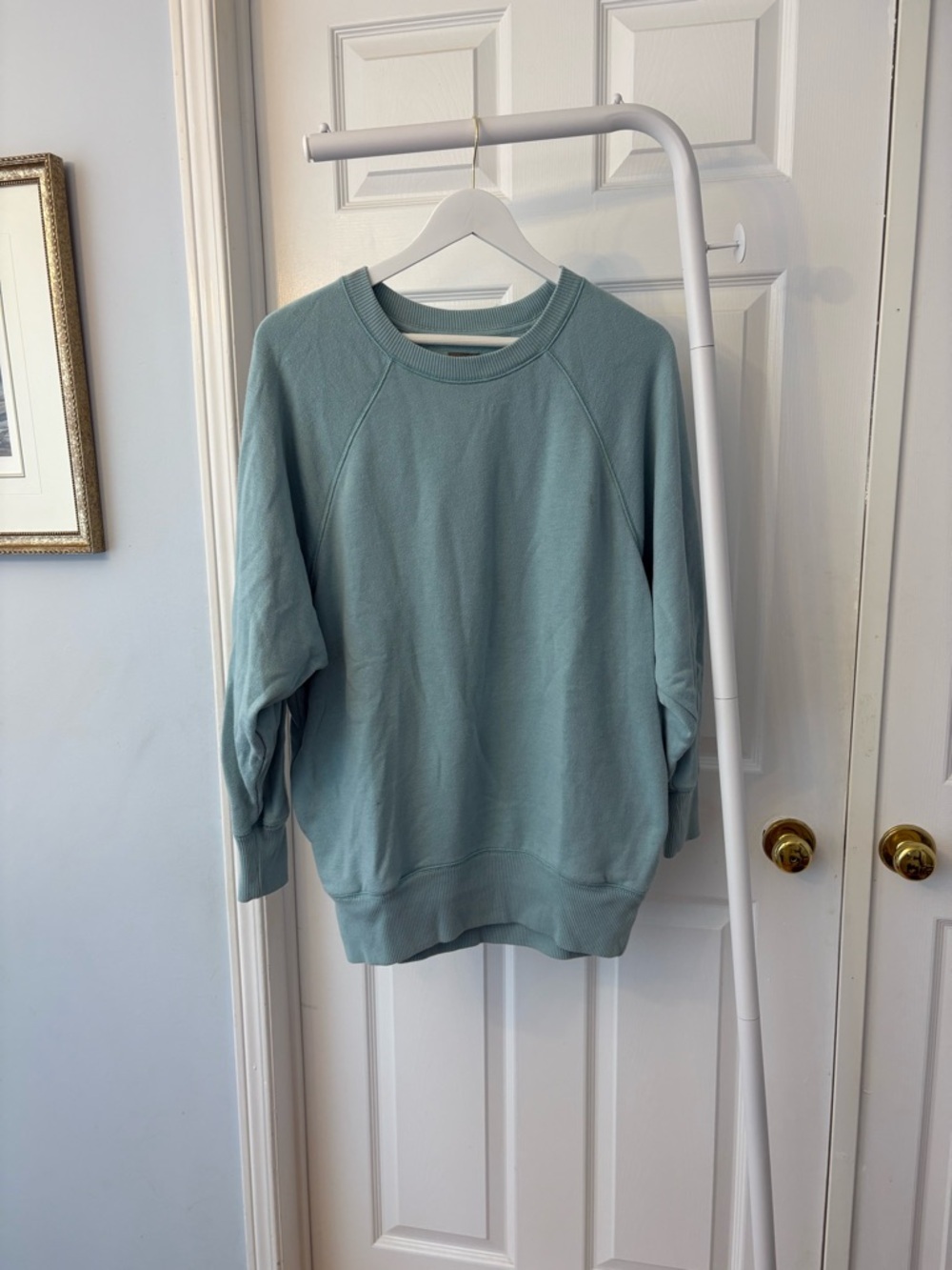 Aerie Blue Seagram Oversized Crewneck Sweatshirt Size Small - Picture 10 of 12